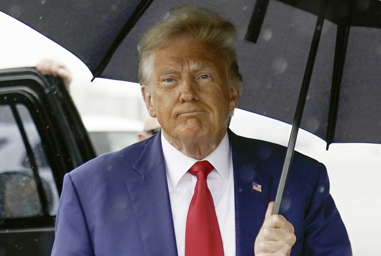 Donald Trump Umbrella AP