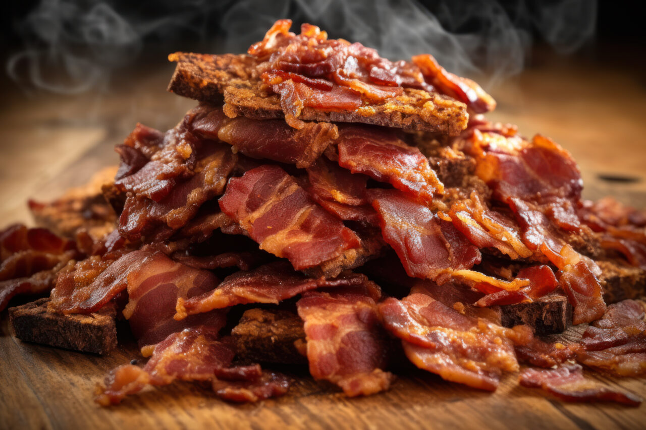 fried dry bacon snacks for beer generative ai