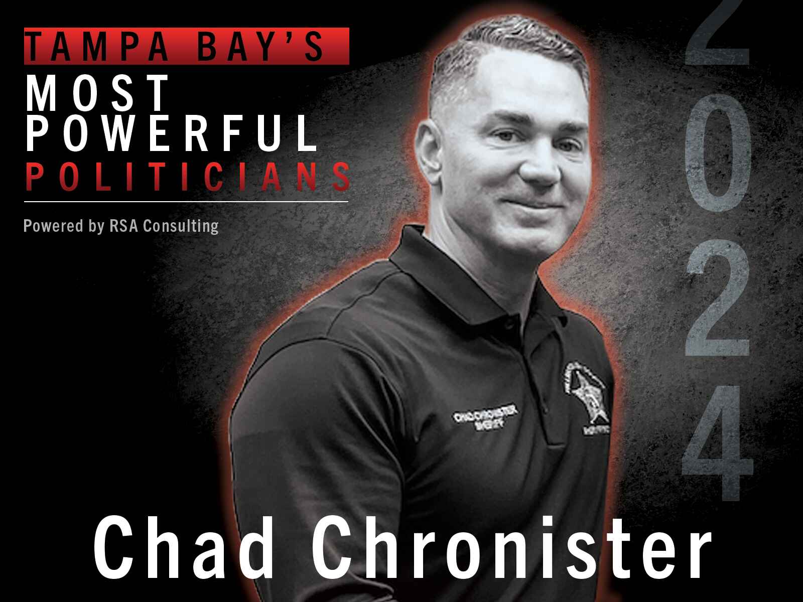 No. 1 on the list of Tampa Bay’s Most Powerful Politicians Chad Chronister