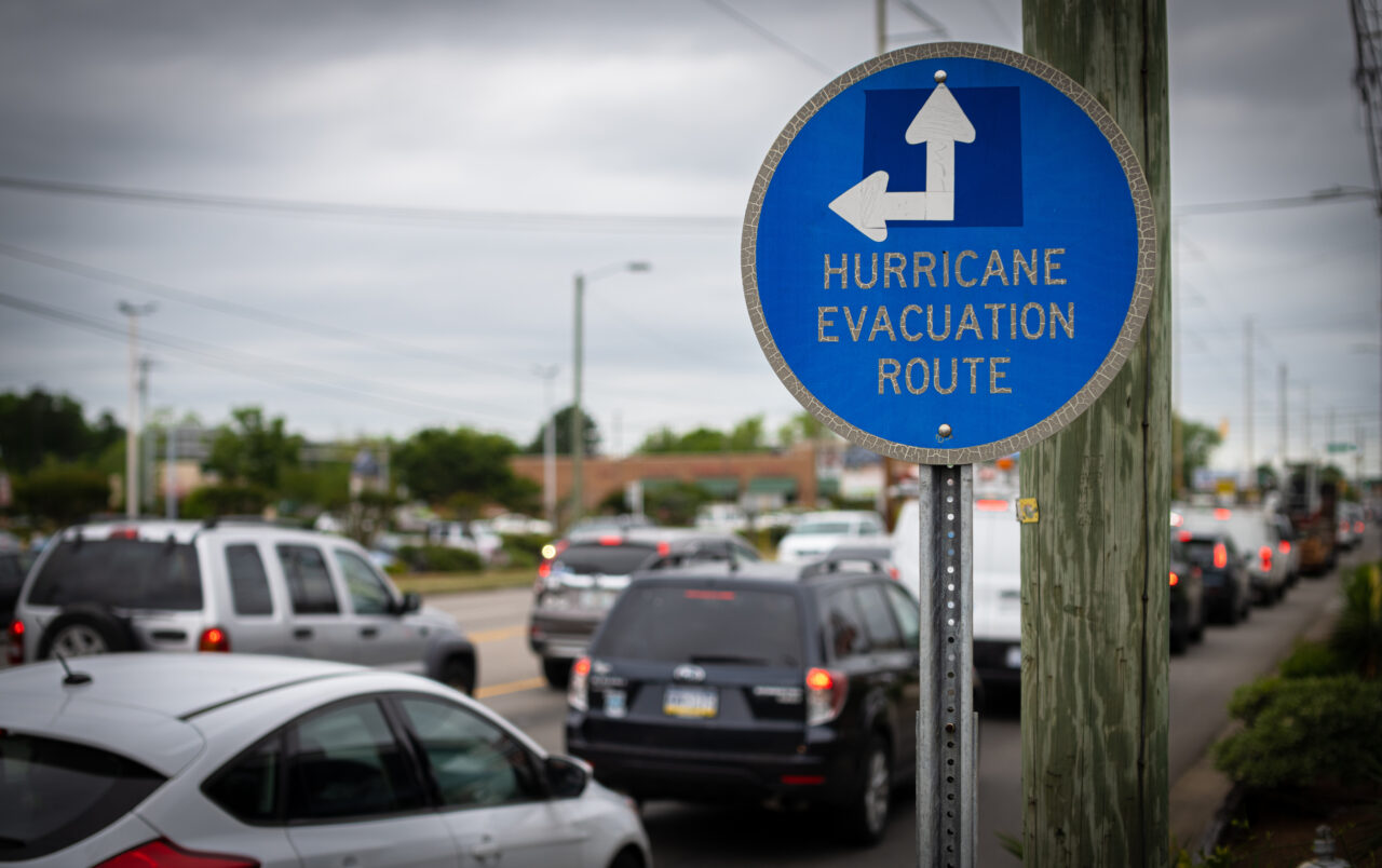 Hurricane Evacuation Route Sign