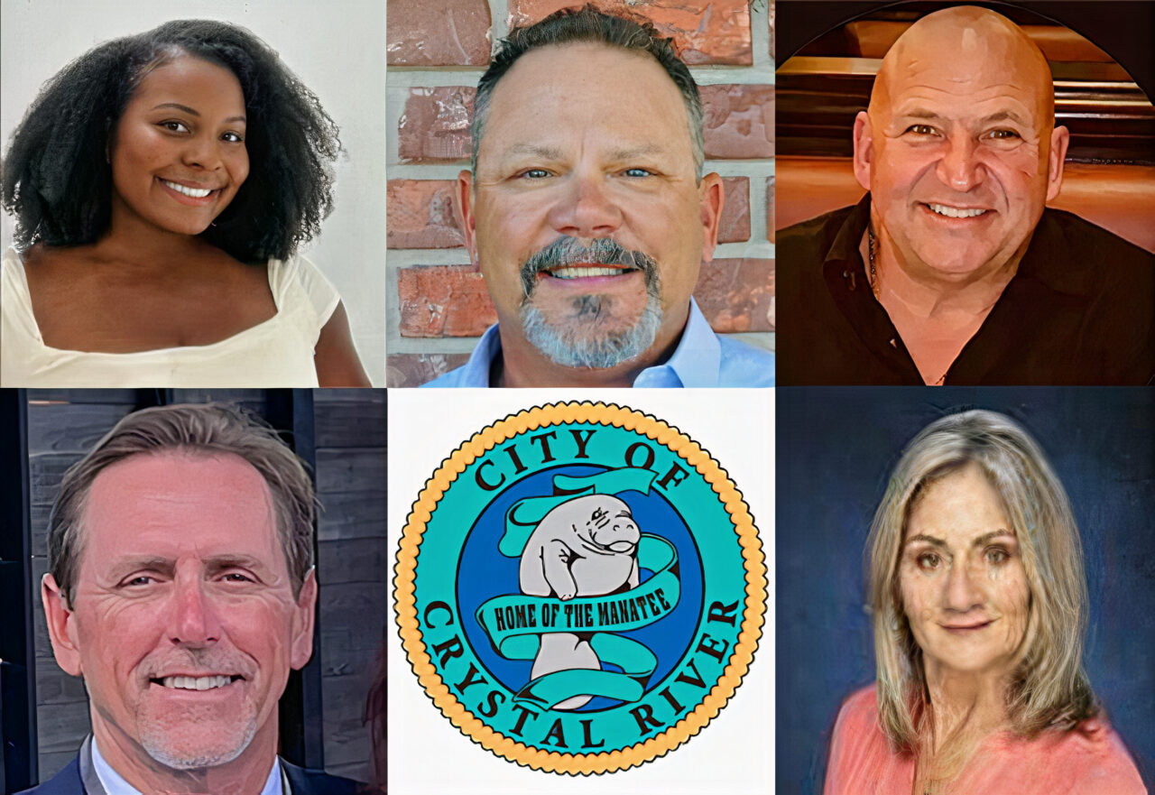 Crystal River City Council Gabrielle Satchell Larry Schenavar Benje Thomas Chris Ensing Mindi Mulvie Hastings AI