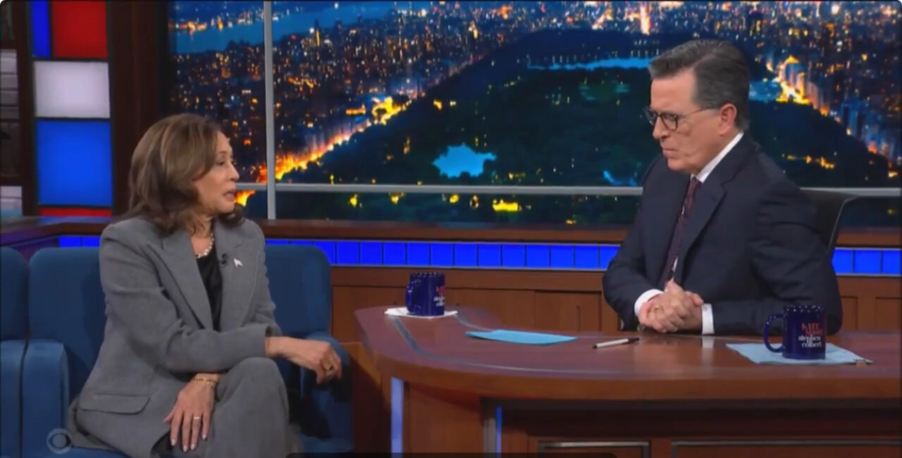 Kamala Harris Stephen Colbert