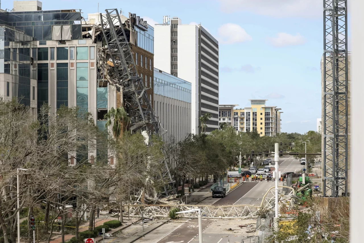 St. Pete construction crane associated press