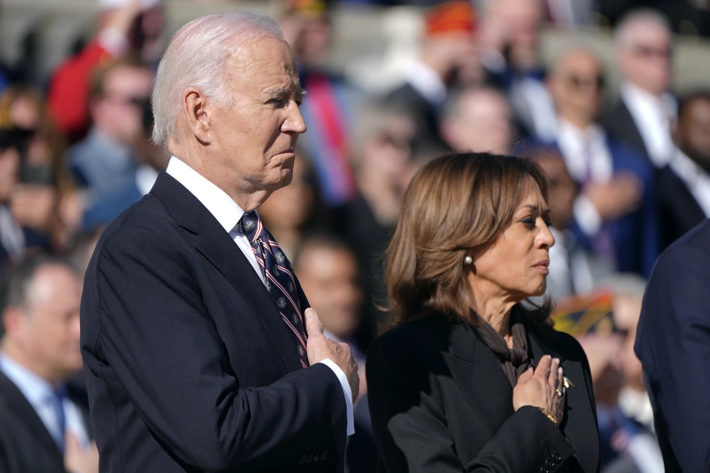 Joe Biden and Kamala Harris appear together for the first time since