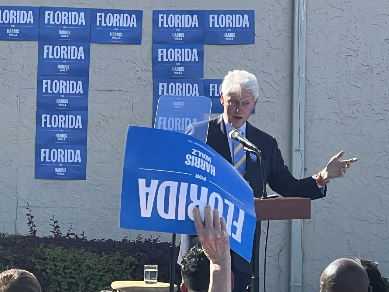 Bill Clinton stumps for Kamala Harris in Eatonville Nov. 3, 2024.