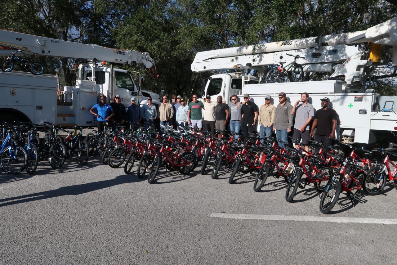 Tampa Electric lineworkers and Onbikes