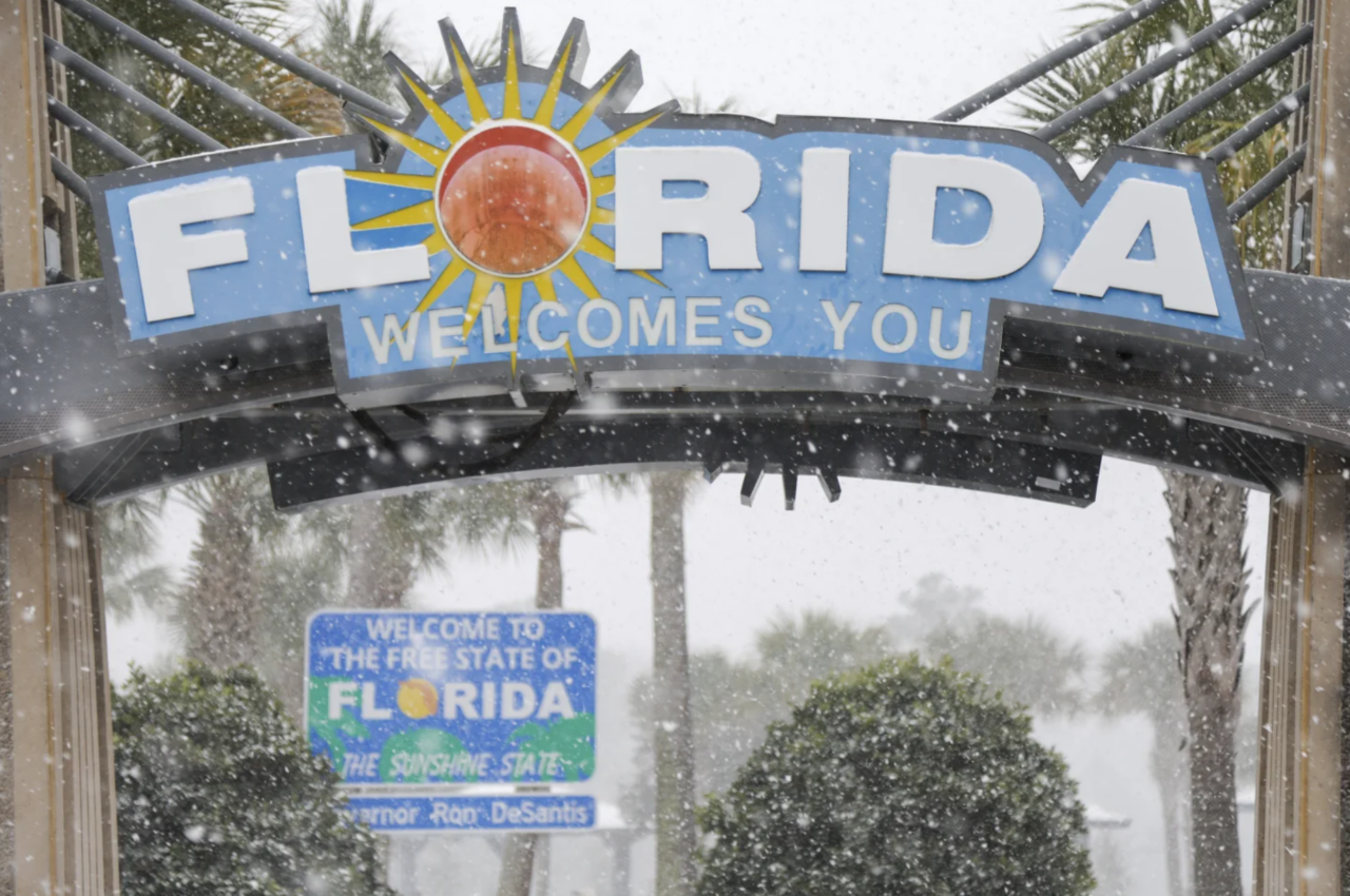 Winter snow storm Florida AP