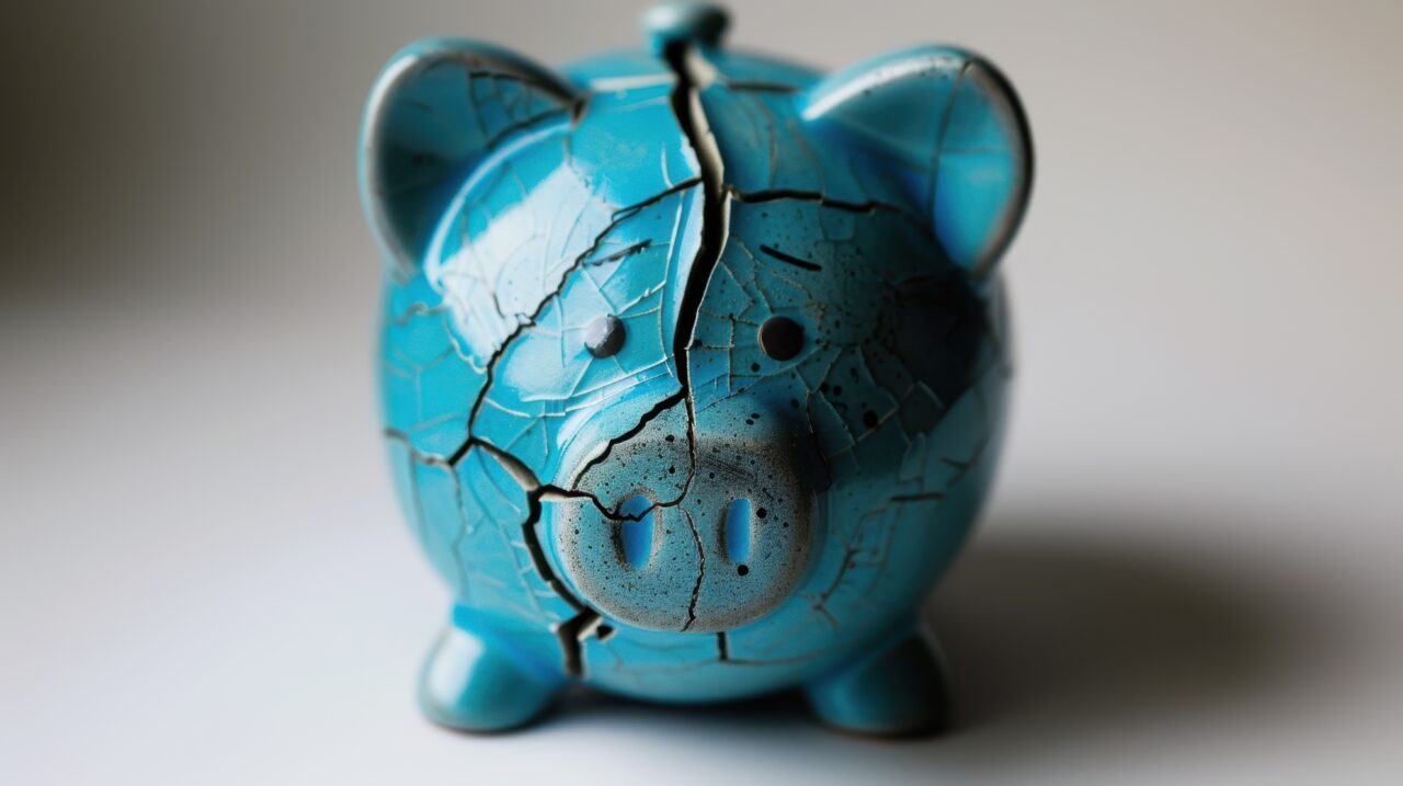 The Broken Blue Piggy Bank