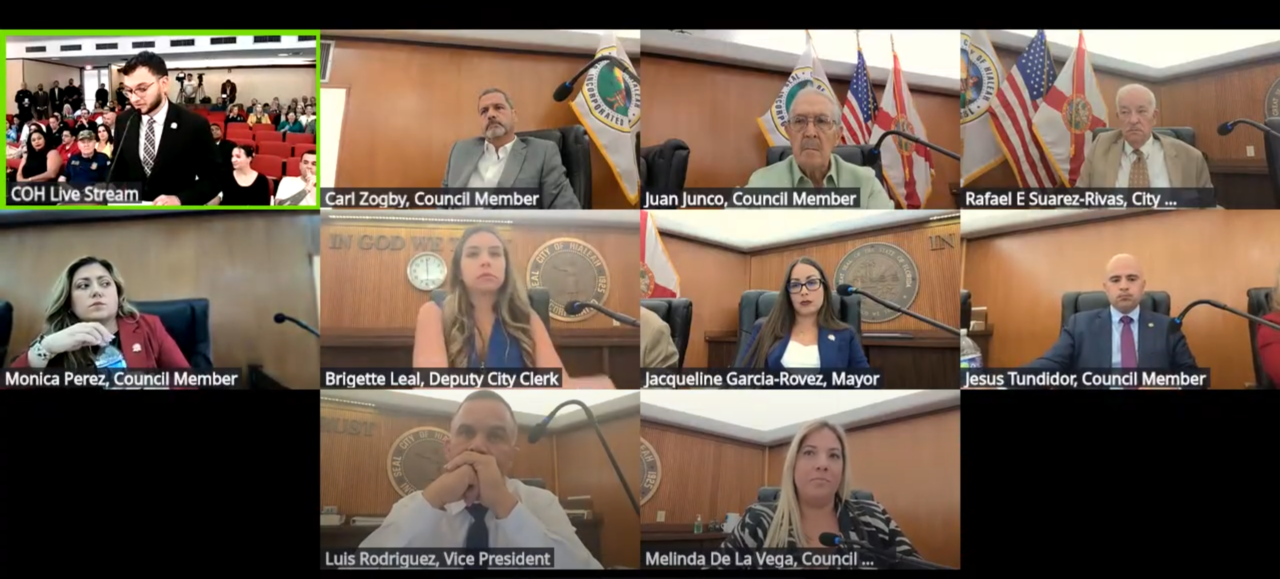 Hialeah City Council meeting Zoom