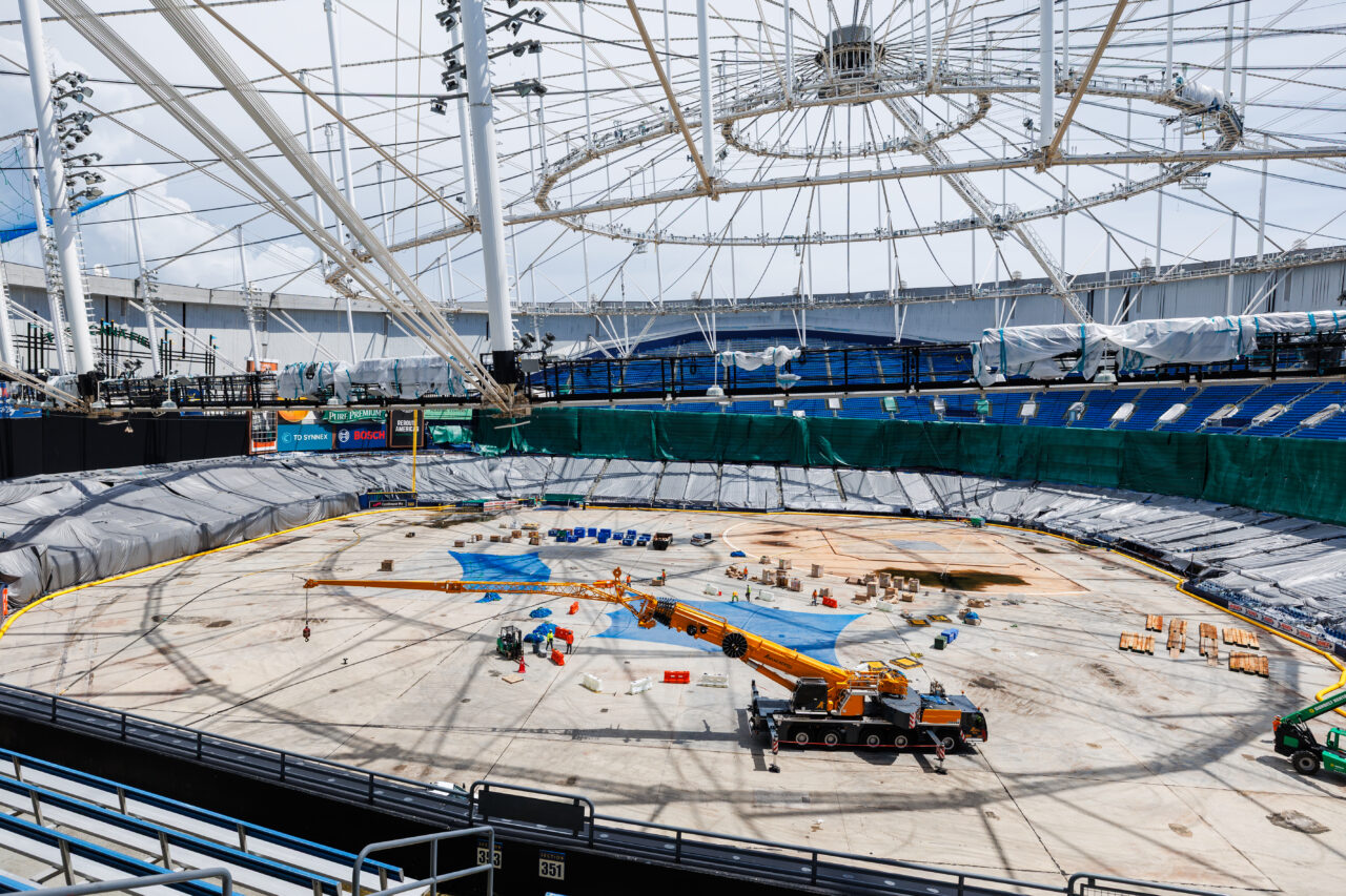 Tropicana Field construction