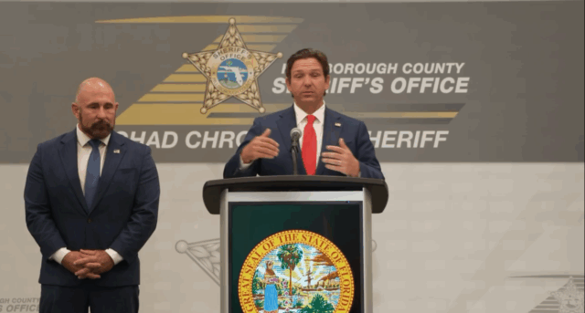 Ron Desantis and Jay Collins. Image via Desantis Rumble